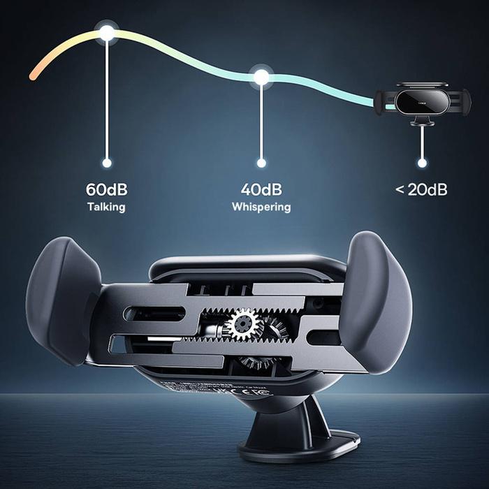 Support de voiture de cockpit automatique solaire Baseus Steel Cannon Pro noir (SUGP010001)