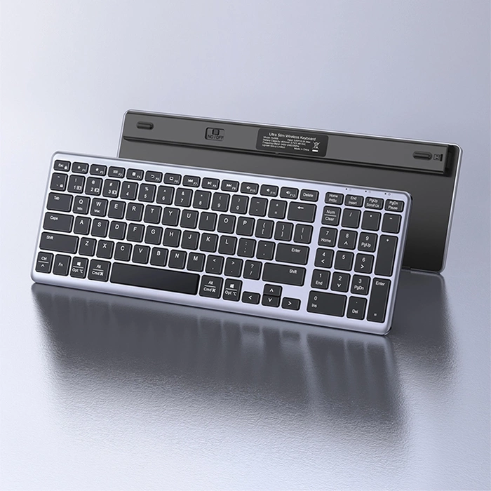 UGREEN KU005 2.4G+BT Wireless Membrane Keyboard (Silver/Black)