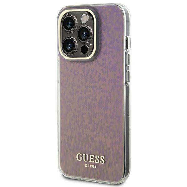 Funda Guess GUHCP15LHDECMP iPhone 15 Pro 6.1" rosa/rosa durocase IML Faceted Mirror Disco Iridescent Case