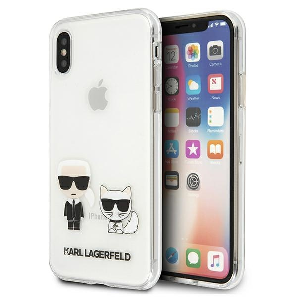 Case KARL LAGERFELD Apple iPhone Xs Max Transparent Karl &amp; Choupette Clear Hardcase