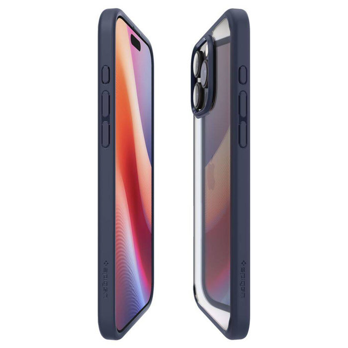 ETUI SPIGEN ULTRA HYBRID IPHONE 16 PRO NAVY BLUE wird übersetzt als SPIGEN ULTRA HYBRID IPHONE 16 PRO NAVY BLAU HÜLLE.