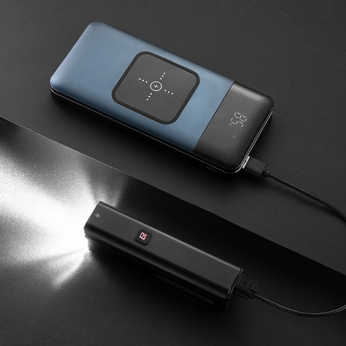 Rockbros 24610002001 Fahrrad-Frontlicht 1000 lm + USB-C - USB-A-Kabel - Schwarz