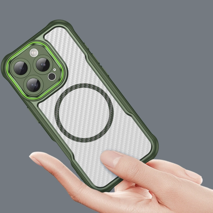 Leading Series MagSafe Silicone Case for iPhone 16 Pro Max - Green