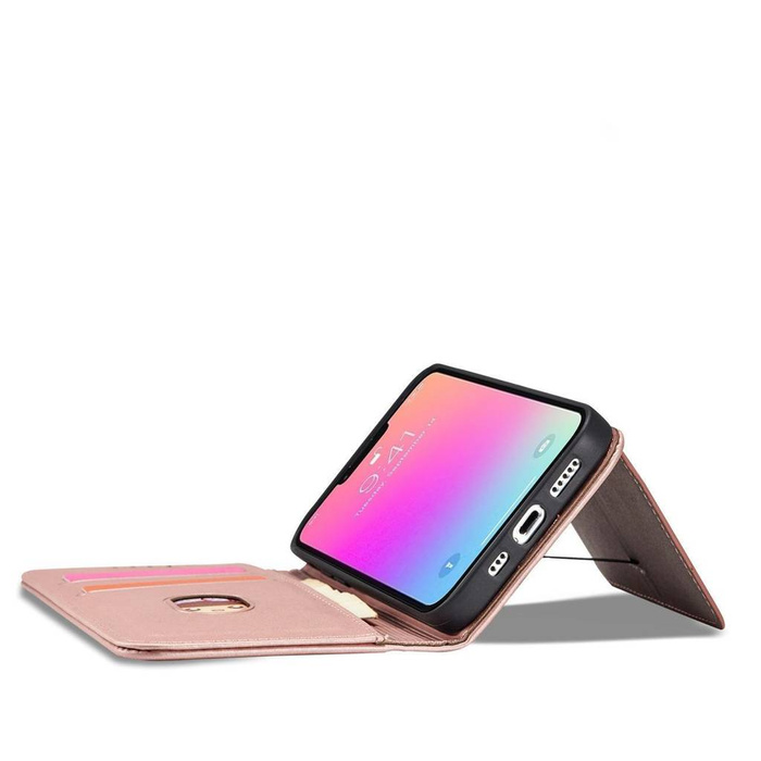 Estuche con tarjeta magnética para Samsung Galaxy S23 Flip Wallet Stand Pink