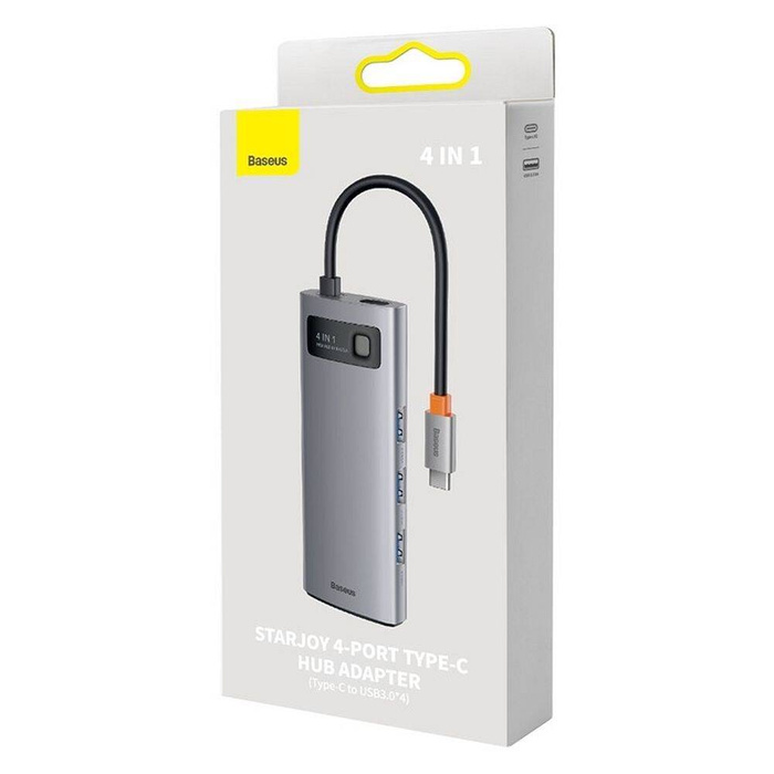 Baseus Metal Gleam Series 4 v 1 HUB Dokovací stanice USB typu C – 4 x USB 3.2 Gen. 1 (WKWG070013)