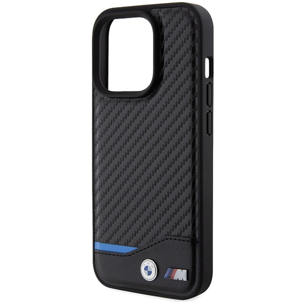 Cover Bmw Bmhmp15l22nbck IPhone 15 Pro 6,1" nero/nero durocase pelle carbonio MagSafe Case