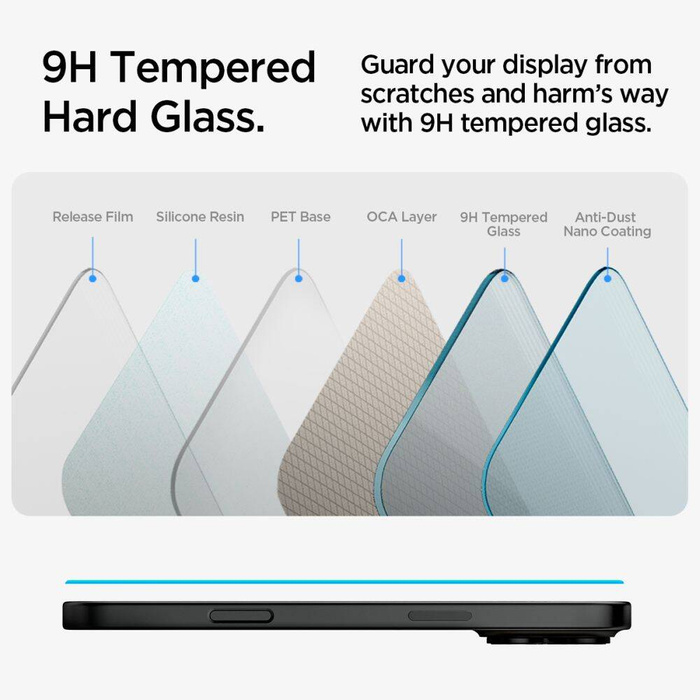 Vidrio Templado Spigen Glas.tr "ez Fit" 2-pack iPhone 16 / 15 Transparente