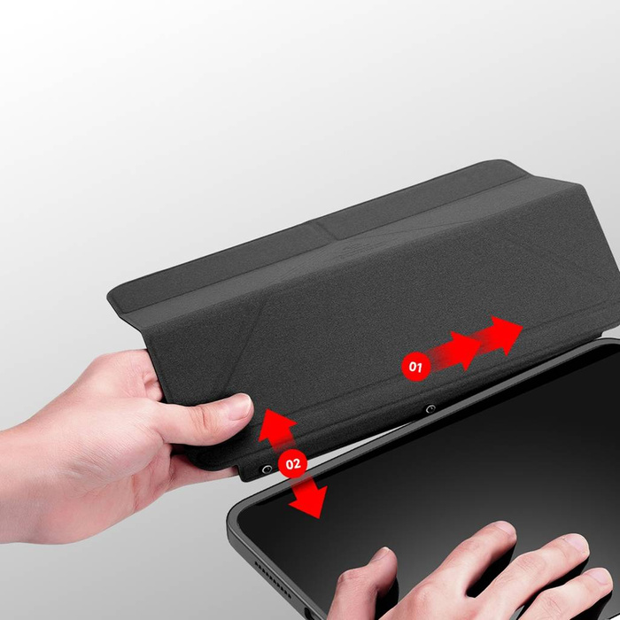 Custodia Dux Ducis Magi per iPad mini 2021 smart cover con supporto e custodia per Apple Pencil grigia