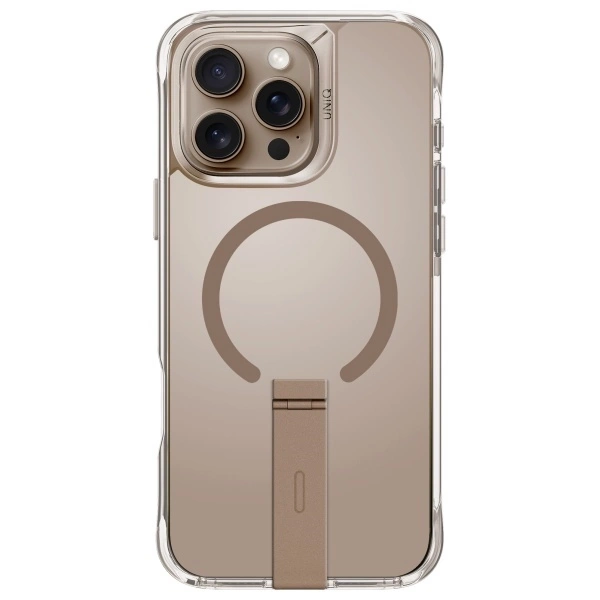 Etui UNIQ Eleva with Vertica Stand iPhone 16 Pro 6.3" złoty/taupe gold