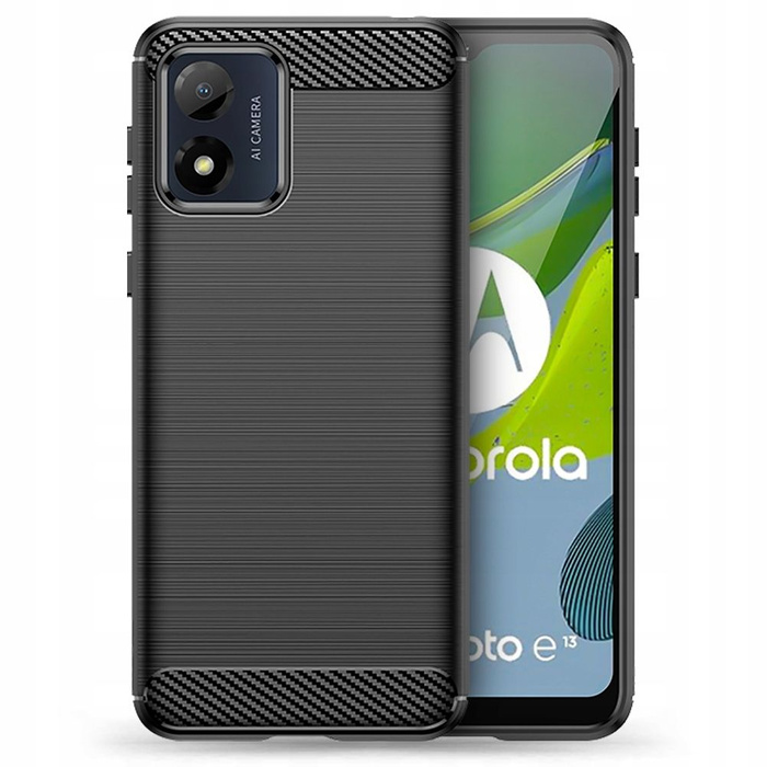 Funda Tech-protect Tpucarbon Motorola Moto E13 Negro Case