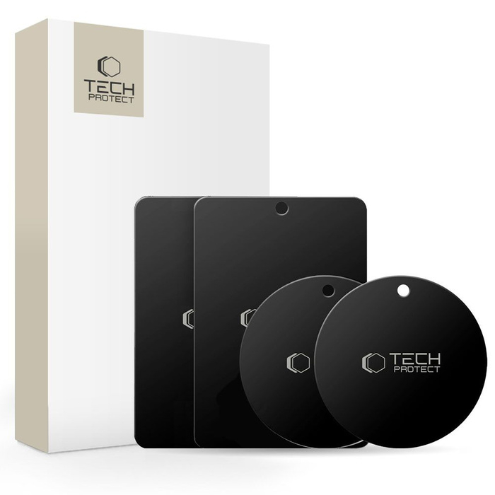 TECH-PROTECT METALPLATE MagNETIC CAR MOUNT 4-PACK BLACK