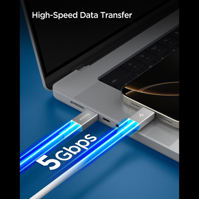 Spigen EB10020CC CABLE ESENCIAL TIPO-C 100W 200CM BLANCO