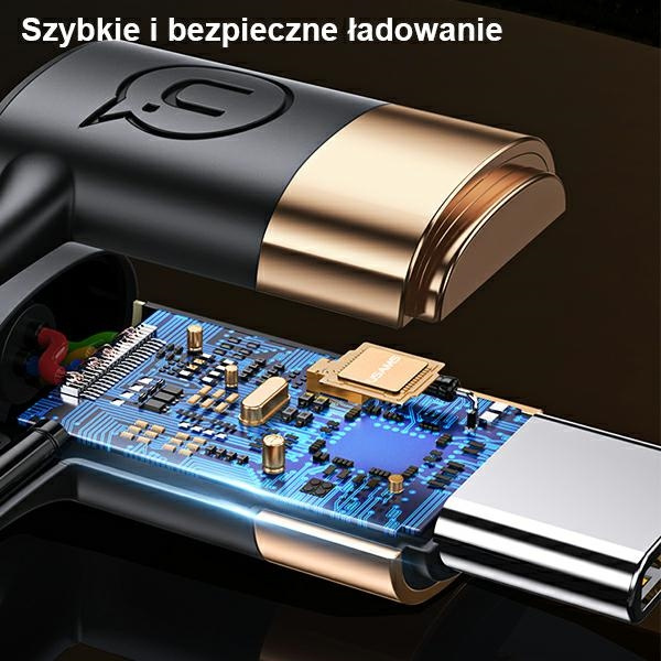 USAMS Kabel geflochten U62 2xUSB-C/USB-A /Blitz 1.2m PD Fast Charge schwarz/schwarz SJ483USB01 (US-SJ483)