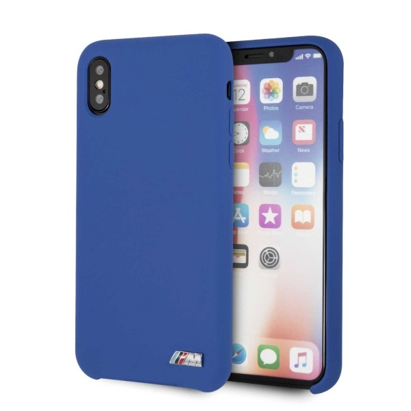 Coque BMW iPhone Xs Silicone M Collection Bleu Case