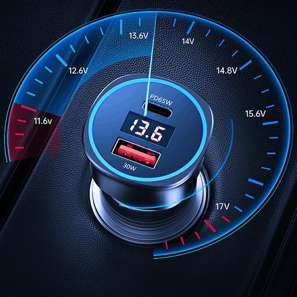 USAMS Self Charge. 1xUSB+1xUSB-C C26 95W (only head) Fast Charge black/black CC146TC01 (US-CC146)