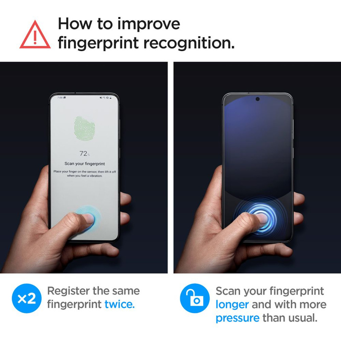 Tempered Glass Spigen GLAS.TR "EZ FIT" 2-PACK GALAXY S24 FE CLEAR