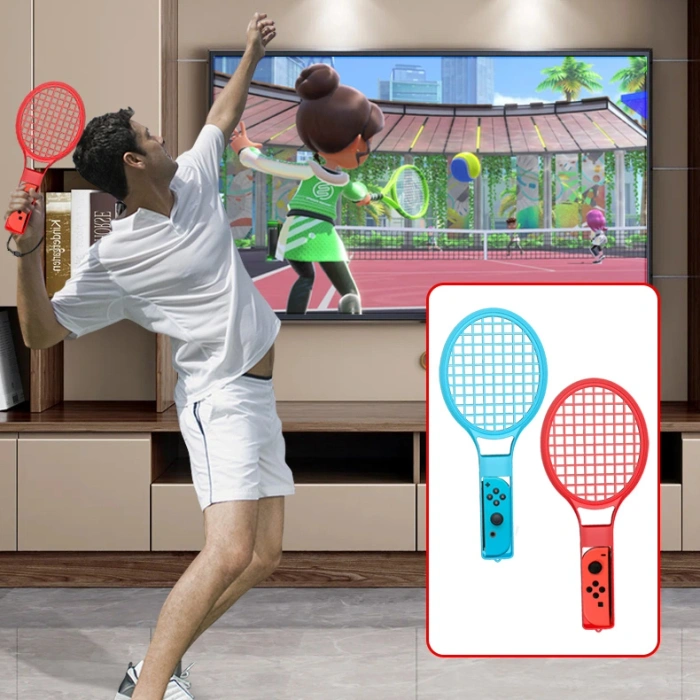 Pakiet akcesoriów rodzinnych 10 w 1 do gry Nintendo Switch Sports - zestaw czerwony i niebieski