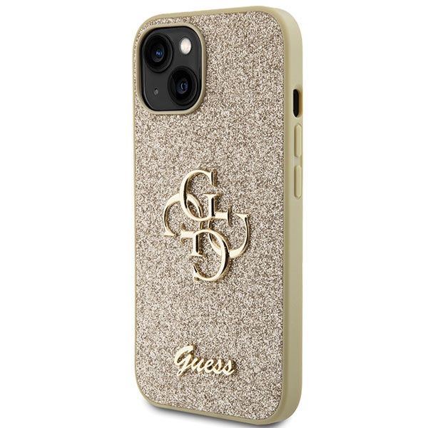 Etui Guess GUHCP15SHG4SGD iPhone 15 6.1" złoty/gold hardcase Glitter Script Big 4G Case
