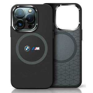 Funda BMW iPhone 16 negro/negro durocase M Silicone Printed Ring MagSafe