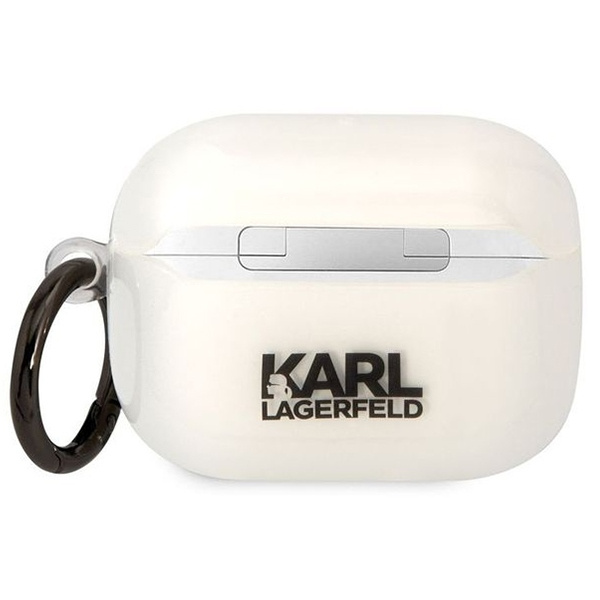 Karl Lagerfeld KLAPHNCHTCT Airpods Pro cubierta transparente Ikonik Choupette