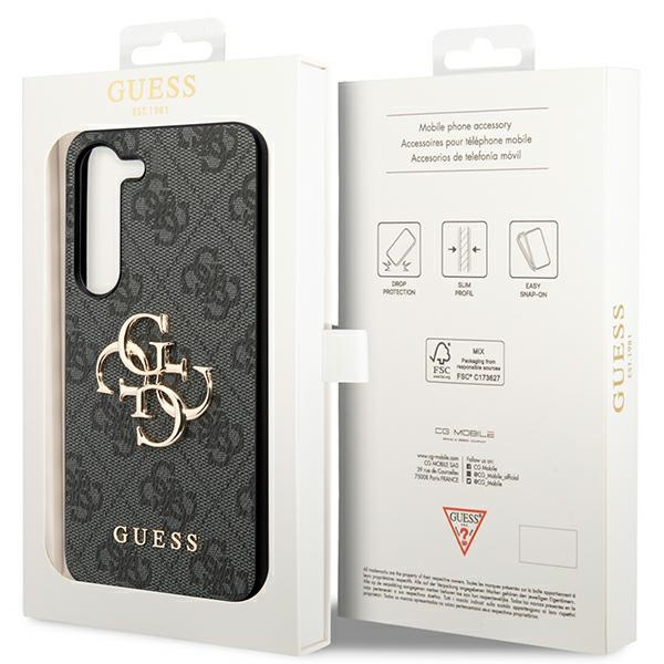 Coque Guess GUHCS23S4GMGGR S23 S911 gris/griscase 4G Big Metal Logo Case