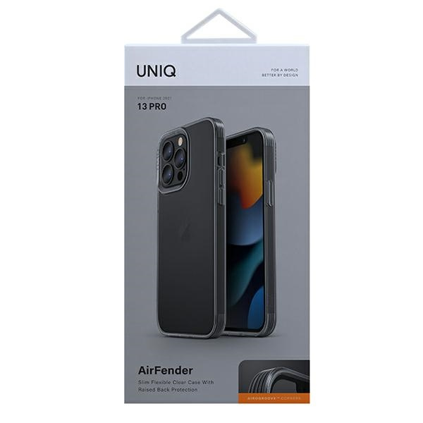 Custodia Uniq Air Fender iPhone 13 Pro/13 6.1&quot; grigio/grigio fumé