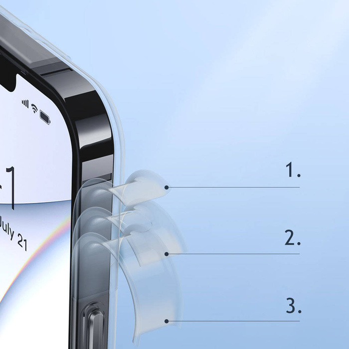 Puzdro Baseus Pevný kryt z matného skla Apple iPhone 13 Pro s gélovým rámom čierne Case