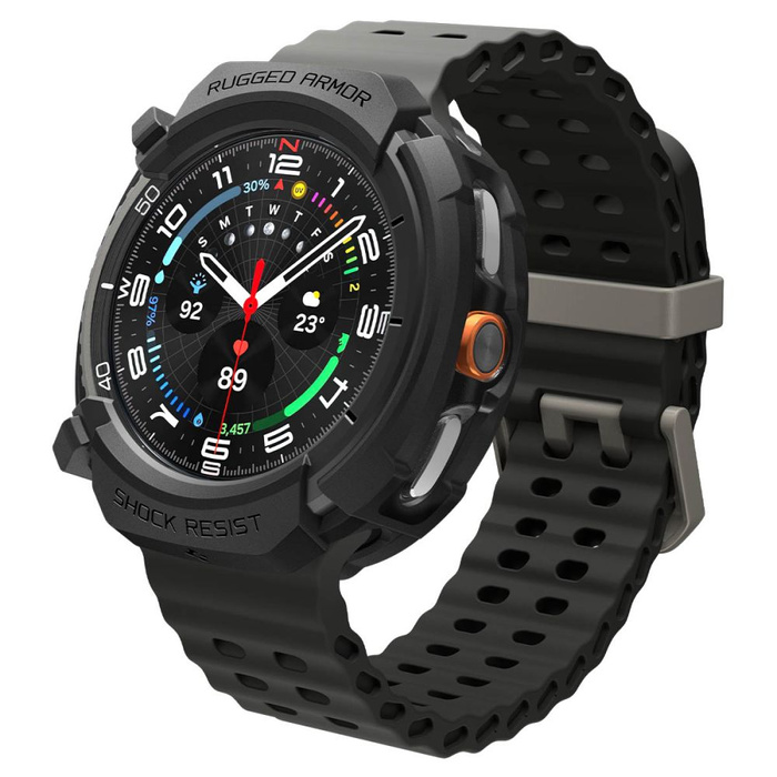 ÉTUI SPIGEN SAMSUNG GALAXY WATCH 8 CLASSIC 46 MM RUGGED ARMOR MAT NOIR