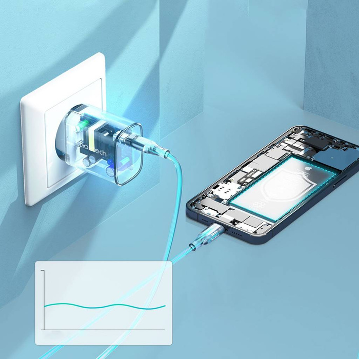 Set di caricabatterie di rete Choetech Q5004 20W PD iPhone 12/13 bianco (2 pezzi)