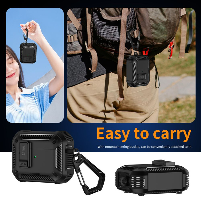 TECH-PROTECT CARBONOX MAGSAFE APPLE AIRPODS PRO 3 BLACK