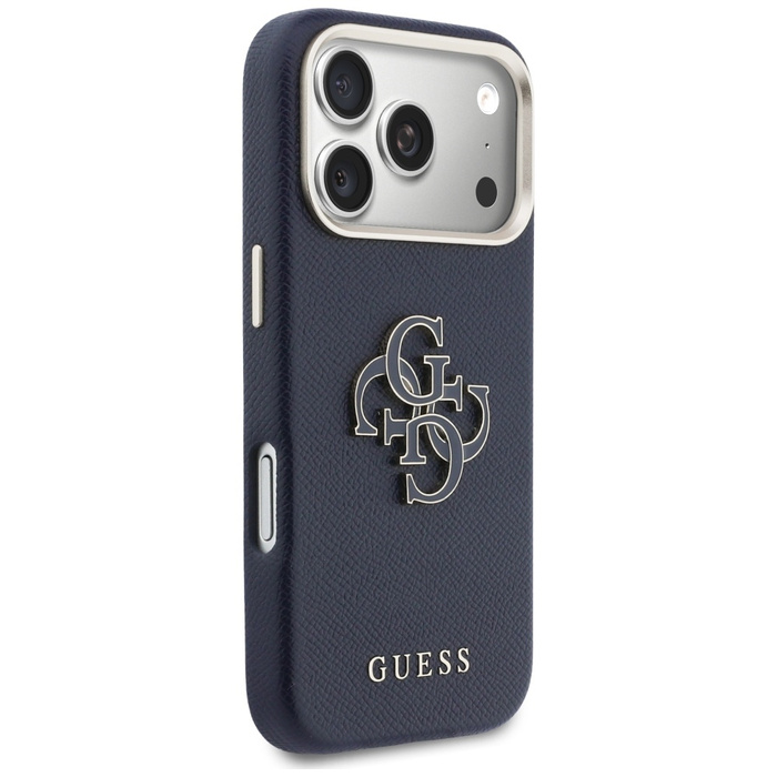 Etui Guess FW Resin Logo do iPhone 17    Pro niebieski