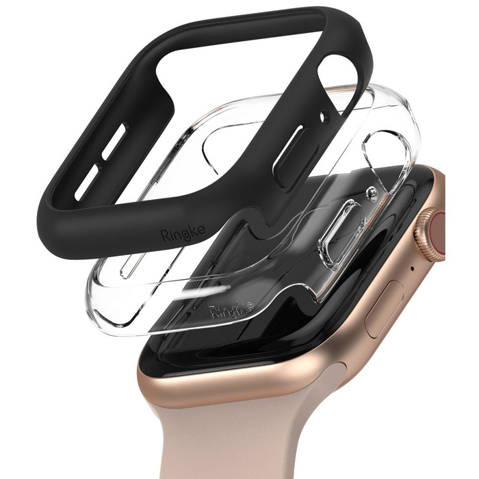 Ringke Slim Watch Case Set 2x Case for Watch 6 40mm / Watch 5 40mm / Watch 4 40mm / Watch SE 40mm Transparent + Black (S512R228)