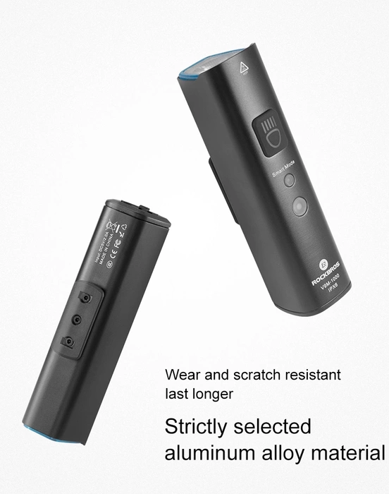 Luce anteriore per bicicletta Rockbros V9M-1000 1000lm - nera