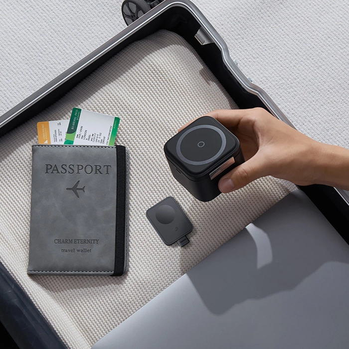 Baseus MagPro 3in1 25W MagSafe Compatible Inductive Charger for Phone and Smartwatch - Black