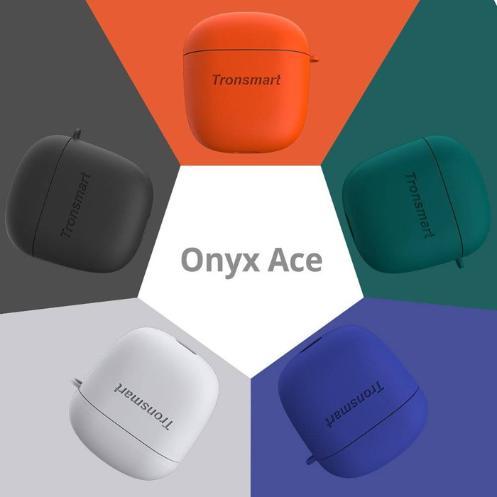 Silikonové pouzdro Tronsmart Earphone Case pro sluchátka Tronsmart Onyx Ace oranžové