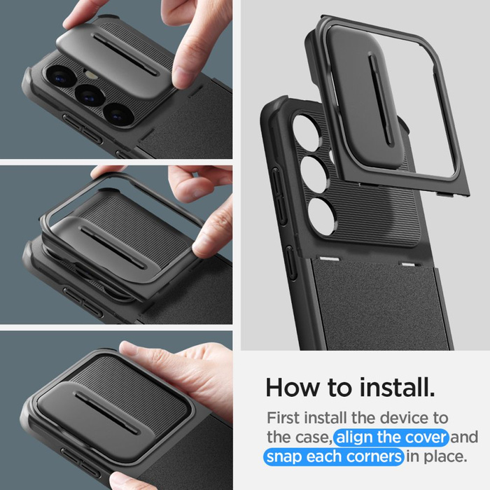 Case Spigen Optik Armor Samsung Galaxy S24 Black Case