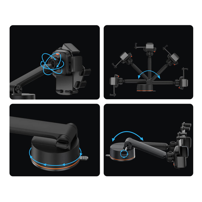 [B WARE] Baseus Easy Control Pro Cockpithalterung grau (Saugnapf-Version) (SUYK020014)
