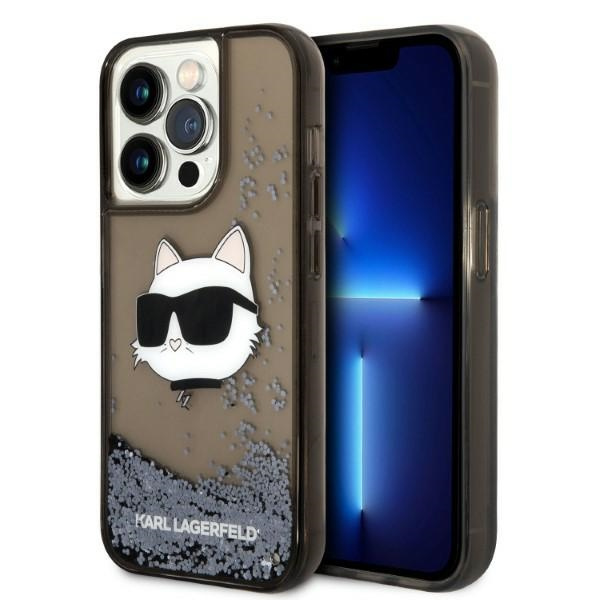 Karl Lagerfeld KLHCP14LLNCHCK iPhone 14 Pro 6,1" black/black hardcase Glitter Choupette Head