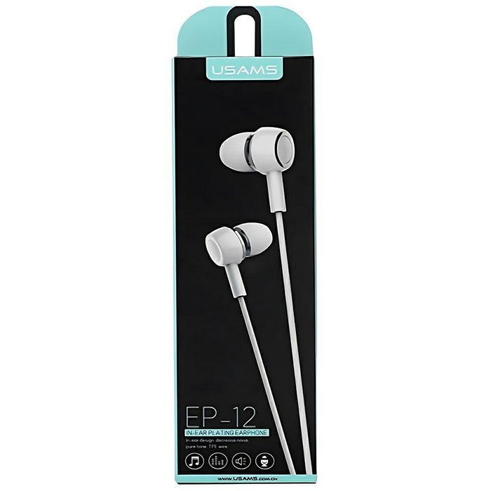 Cuffie Stereo USAMS EP-12 Jack 3.5mm HSEP1202 Bianco