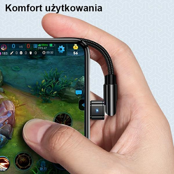 Geflechtkabel USAMS USB MicroUSB U60 Swivel 2A 1m Grün