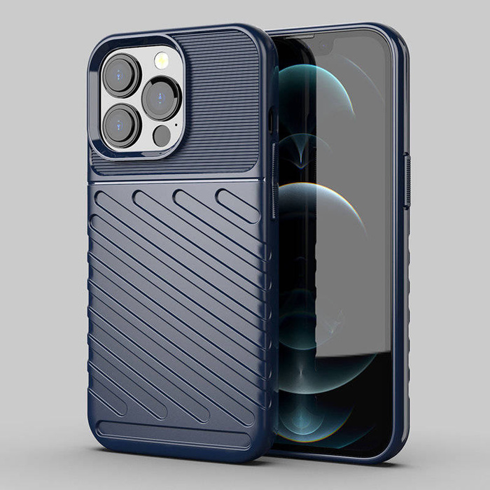 Thunder Case flexibilní pancéřovaný pouzdro kryt iPhone 13 Pro modrý
