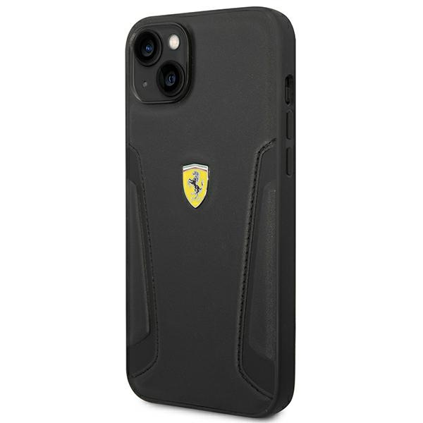 Ferrari FEHCP14MRBUK iPhone 14 Plus 6.7" schwarz/schwarz hartcase Leder-Stempel-Seiten