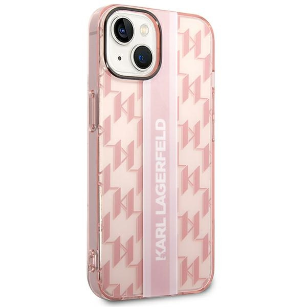Karl Lagerfeld KLHCP14MHKLSPCP iPhone 14 Plus 6.7" hardcase pink/pink Mono Vertical Stripe