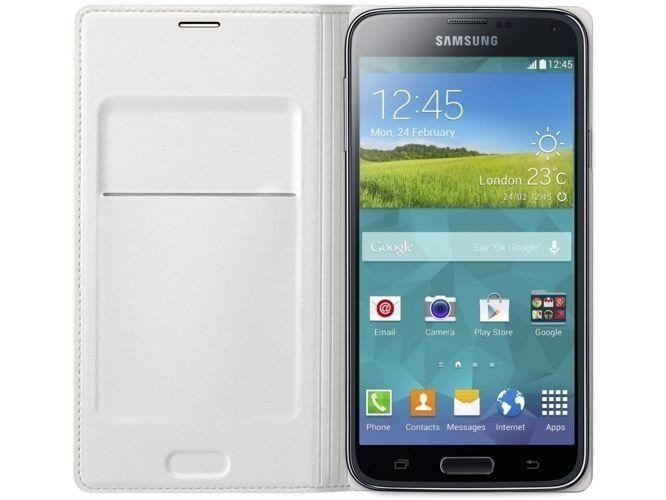  Funda Flip SAMSUNG Galaxy S5 BLANCA ORIGINAL
