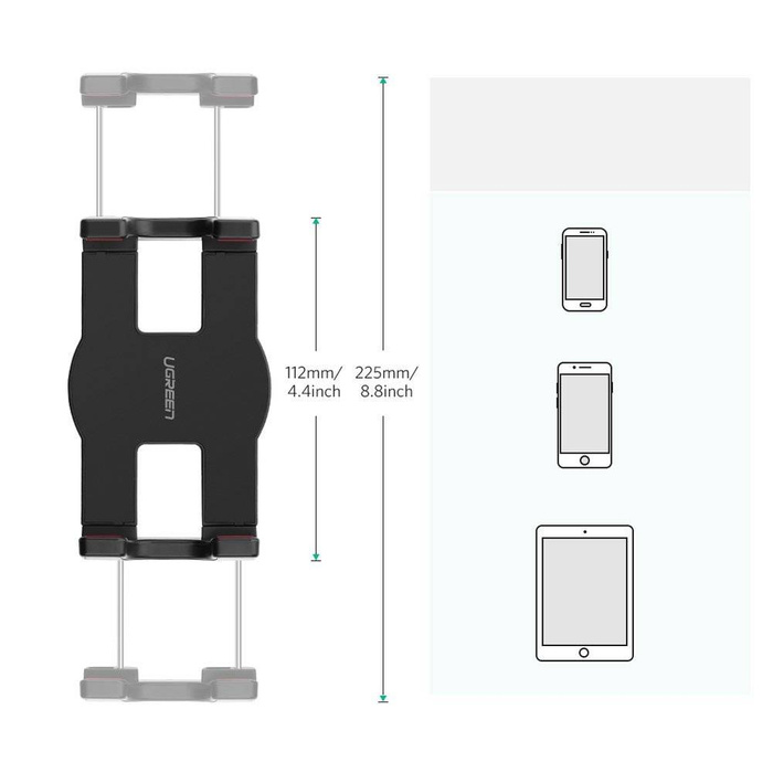 Ugreen support trépied bras pliant pour table bureau pour téléphone tablette noir-gris (50394)