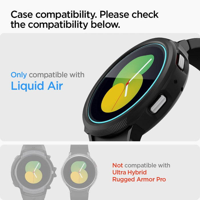 Vetro temperato Spigen GLAS.TR "EZ-FIT" cONFEZIONE DA 2 PEZZI Galaxy Watch 4 / 5 (44 MM)