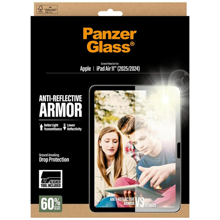Szkło hartowane PanzerGlass Ultra-Wide   Fit Reflective Armor do iPad Air 11" (2025/2024)