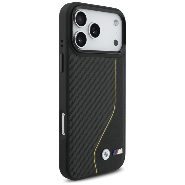 Etui BMW M Carbon Line & Logo MagSafe do iPhone 17 Pro Max żółty