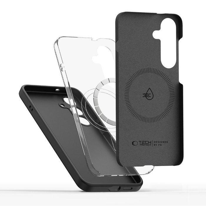 TECH-PROTECT LIQUID SILICONE MAGSAFE GALAXY S25 EDGE BLACK