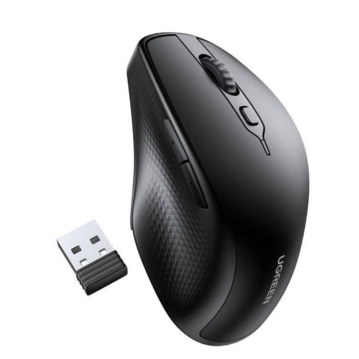 Mouse per computer wireless ergonomico Ugreen nero (MU101)